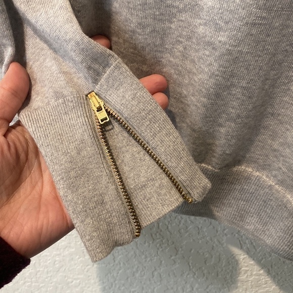 J. Crew Gray Merino Wool Tippi Turtleneck Sweater with Ruffle Detail - XS - Picture 5 of 8